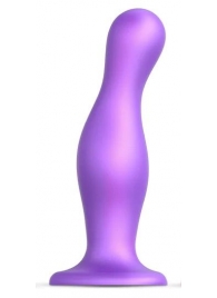 Фиолетовая насадка Strap-On-Me Dildo Plug Curvy size L - Strap-on-me - купить с доставкой в Одинцово