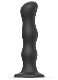 Черная насадка Strap-On-Me Dildo Geisha Balls size M - Strap-on-me - купить с доставкой в Одинцово