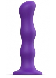 Фиолетовая насадка Strap-On-Me Dildo Geisha Balls size M - Strap-on-me - купить с доставкой в Одинцово