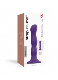Фиолетовая насадка Strap-On-Me Dildo Geisha Balls size XL - Strap-on-me - купить с доставкой в Одинцово