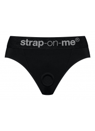 Черные трусики для насадок Heroine Lingerie Harness - size S - Strap-on-me - купить с доставкой в Одинцово