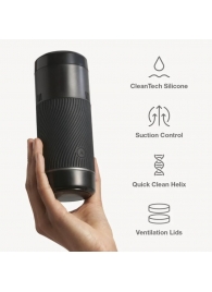 Черный мастурбатор с контролем всасывания Arcwave Pow Stroker - Arcwave - в Одинцово купить с доставкой