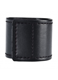 Хомут-утяжка для мошонки из искусственной кожи на липучке VELCRO BALL STRETCHER- 4 см. - BlueLine - в Одинцово купить с доставкой