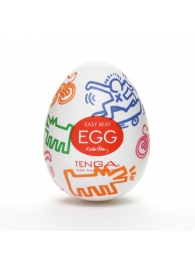 Мастурбатор-яйцо Keith Haring EGG STREET - Tenga - в Одинцово купить с доставкой