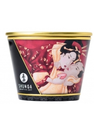 Массажная  свеча Sparkling Strawberry Wine с ароматом клубничного вина - 170 мл. - Shunga - купить с доставкой в Одинцово