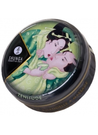 Массажная свеча Exotic Green Tea с ароматом зелёного чая - 30 мл. - Shunga - купить с доставкой в Одинцово