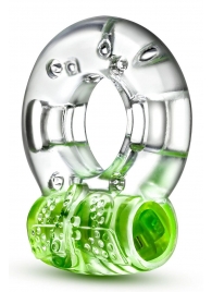 Зеленое эрекционное виброкольцо Arouser Vibrating C-Ring - Blush Novelties - в Одинцово купить с доставкой