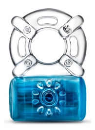 Синее эрекционное виброкольцо Pleaser Rechargeable C-Ring - Blush Novelties - в Одинцово купить с доставкой