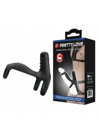 Черная вибронасадка на пенис Vibrating Penis Sling - Baile - в Одинцово купить с доставкой