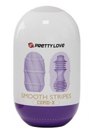 Сиреневый мастурбатор-яйцо Smooth Stripes - Baile - в Одинцово купить с доставкой