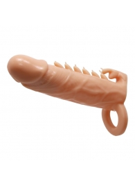 Телесная удлиняющая насадка Penis Sleeve Emmitt - 17 см. - Baile - в Одинцово купить с доставкой