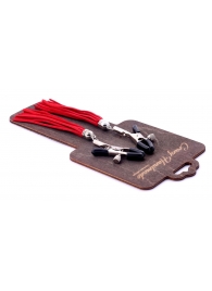 Металлические зажимы на соски с красными замшевыми кисточками - Crazy Handmade - купить с доставкой в Одинцово