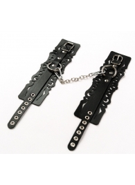 Узорчатые кожаные оковы с регулируемыми ремешками - Crazy Handmade - купить с доставкой в Одинцово