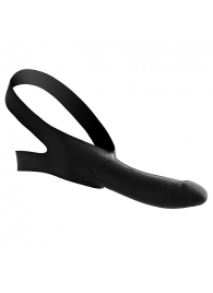 Черный кляп-страпон Masters Mini Face Fuck Strap-On - 14 см. - XR Brands - купить с доставкой в Одинцово