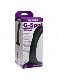 Черная изогнутая насадка Vac-U-Lock G-Spot - 16,5 см. - Doc Johnson - купить с доставкой в Одинцово