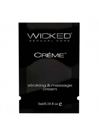 Крем для массажа и мастурбации Wicked Stroking and Massage Creme - 3 мл. - Wicked - купить с доставкой в Одинцово