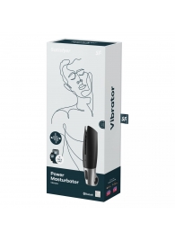 Черный мастурбатор с вибрацией Power Masturbator - Satisfyer - в Одинцово купить с доставкой