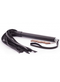 Черная кожаная плеть  Индиго  - 50 см. - Crazy Handmade - купить с доставкой в Одинцово