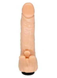 Телесная гелевая насадка-фаллос с клиторальными лепестками - 18,5 см. - LOVETOY (А-Полимер) - купить с доставкой в Одинцово