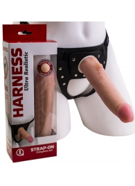 Реалистичный страпон Harness из трусиков и насадки-фаллоса - 18,5 см. - LOVETOY (А-Полимер) - купить с доставкой в Одинцово