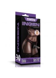 Женский темнокожий страпон Easy Strapon Set 7 Inch - 18 см. - Lovetoy - купить с доставкой в Одинцово