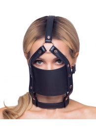Черный намордник с кляпом-шаром Head Harness With A Gag - Orion - купить с доставкой в Одинцово