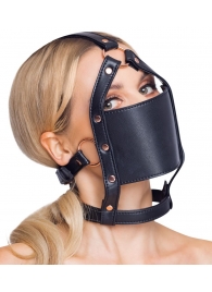 Черный намордник с кляпом-шаром Head Harness With A Gag - Orion - купить с доставкой в Одинцово