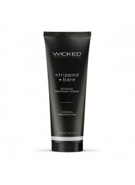 Массажный легкий крем WICKED Stripped plus Bare - 120 мл. - Wicked - купить с доставкой в Одинцово