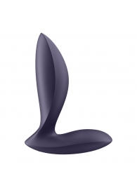 Фиолетовый анальный вибростимулятор Power Plug - Satisfyer - в Одинцово купить с доставкой