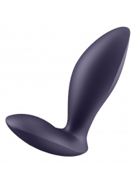 Фиолетовый анальный вибростимулятор Power Plug - Satisfyer - в Одинцово купить с доставкой