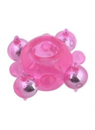 Эрекционное кольцо c бусинками - Toyfa Basic - в Одинцово купить с доставкой