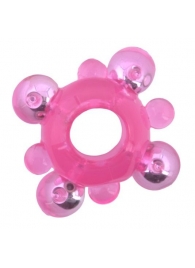 Эрекционное кольцо c бусинками - Toyfa Basic - в Одинцово купить с доставкой