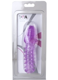 Фиолетовая насадка, удлиняющая половой член - 13,5 см. - Toyfa Basic - в Одинцово купить с доставкой