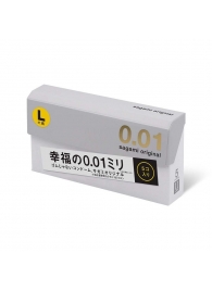 Презервативы Sagami Original 0.02 L-size увеличенного размера - 5 шт. - Sagami - купить с доставкой в Одинцово
