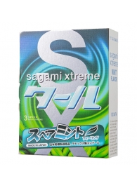 Презервативы Sagami Xtreme Mint с ароматом мяты - 3 шт. - Sagami - купить с доставкой в Одинцово