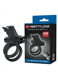 Черное эрекционное виброкольцо Passionate Ring IX - Baile - в Одинцово купить с доставкой