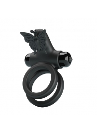 Черное эрекционное виброкольцо Passionate Ring IX - Baile - в Одинцово купить с доставкой