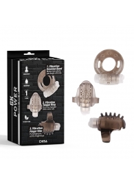 Набор из 3 дымчатых эрекционных колец с вибрацией Teasers Ring Kit - Chisa - в Одинцово купить с доставкой