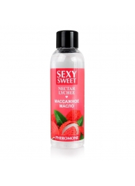 Массажное масло Sexy Sweet Nectar Lychee с феромонами и ароматом личи - 75 мл. - Биоритм - купить с доставкой в Одинцово