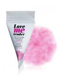 Съедобное согревающее массажное масло Love Me Tender Cotton Candy с ароматом сладкой ваты - 10 мл. - Love to Love - купить с доставкой в Одинцово