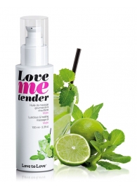 Съедобное согревающее массажное масло Love Me Tender Mojito с ароматом мохито - 100 мл. - Love to Love - купить с доставкой в Одинцово