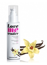 Съедобное согревающее массажное масло Love Me Tender Vanilla с ароматом ванили - 100 мл. - Love to Love - купить с доставкой в Одинцово