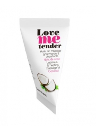 Съедобное согревающее массажное масло Love Me Tender Cocos с ароматом кокоса - 10 мл. - Love to Love - купить с доставкой в Одинцово