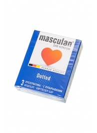 Презервативы с пупырышками Masculan Dotted - 3 шт. - Masculan - купить с доставкой в Одинцово