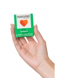 Презервативы анатомической формы Masculan Anatomic - 3 шт. - Masculan - купить с доставкой в Одинцово