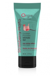 Съедобный интимный гель Orgie Lube Tube Cocktail Strawberry Mojito - 50 мл. - ORGIE - купить с доставкой в Одинцово