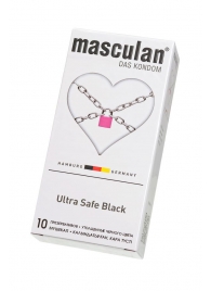 Ультрапрочные презервативы Masculan Ultra Safe Black - 10 шт. - Masculan - купить с доставкой в Одинцово