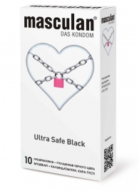 Ультрапрочные презервативы Masculan Ultra Safe Black - 10 шт. - Masculan - купить с доставкой в Одинцово