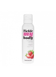 Массажная хрустящая пенка Tickle My Body Strawberry с ароматом клубники - 150 мл. - Love to Love - купить с доставкой в Одинцово