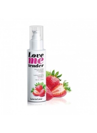 Съедобное согревающее массажное масло Love Me Tender Strawberry с ароматом клубники - 100 мл. - Love to Love - купить с доставкой в Одинцово